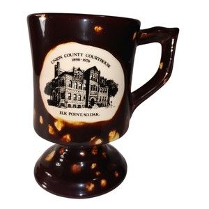 Vintage Old/New Courthouse Pedestal Mug | Free USA Shipping